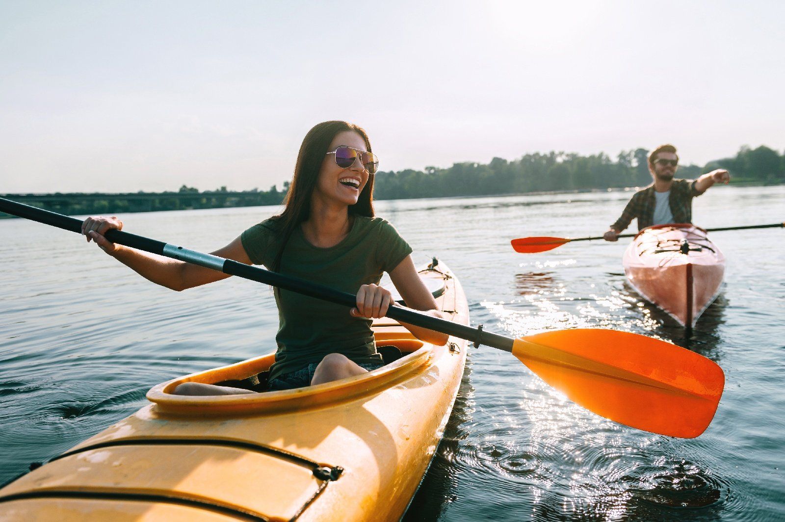 boating in river